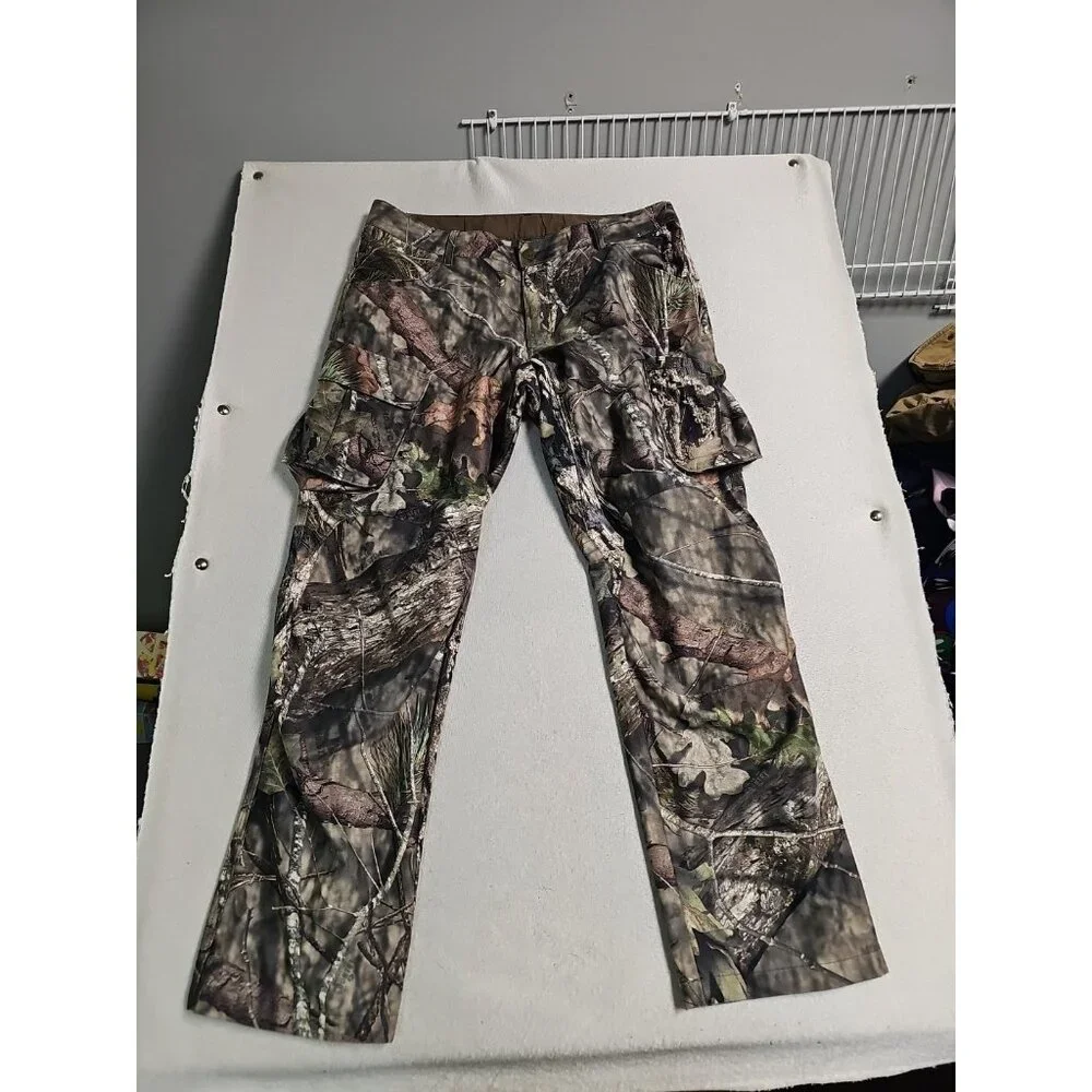 Cabelas Mens Mossy Oak Camo Cargo Hunting‎ Pants 36 Tall Break-Up Infinity